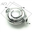 925银手工银法瓶珠，规格：8x9.3mm 孔径：0.7mm，银饰配件，串珠配件，手工银泰银配件批发