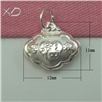 925银小银锁铃铛配件，规格：12x11mm，银饰厂家直销，铃铛 挂件，铃铛DIY