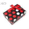 彩点蝴蝶结首饰套装盒，规格：3.3x8x3cm，饰品存放盒（20个/包）首饰盒子大号
