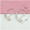 925银耳饰配件，规格：10x16mm，925时尚银饰批发，长耳坠，挂式耳饰