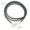 925银腊绳弹簧扣加尾链加水滴，规格：1.5mm，银首饰绳，银扣绳，项链绳