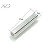 925银六角直通管，规格：2x10mm 孔径：1.5mm，银配件，银管DIY，银管子