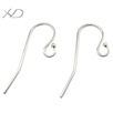 925银珠头耳钩，规格：12x31mm，DIY银配件，925银耳钩