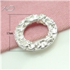 925银圆形花纹圈，规格：13mm，手工银隔珠配件，银饰配件，DIY配件