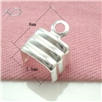 925银丝带夹，规格：7.5x8mm，银配件，银尾夹配件，饰品项链链接夹